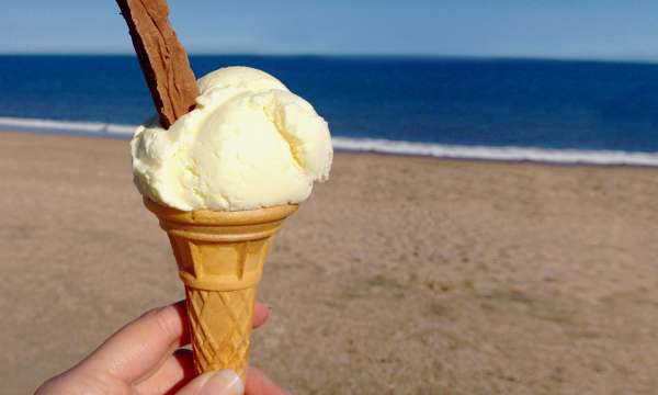 Ice cream by beach