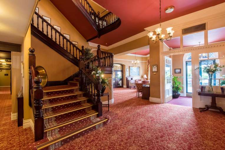 Imperial Hotel Entrance Foyer and Staircase