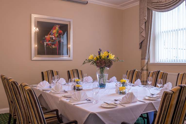 Grenville Room Decorated for an Event with Flowers