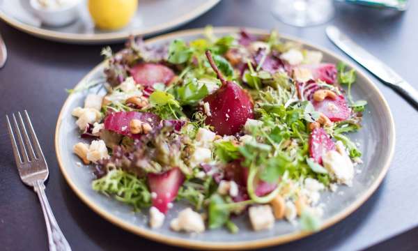 Imperial Hotel Restaurant Dining Pear and Feta Salad