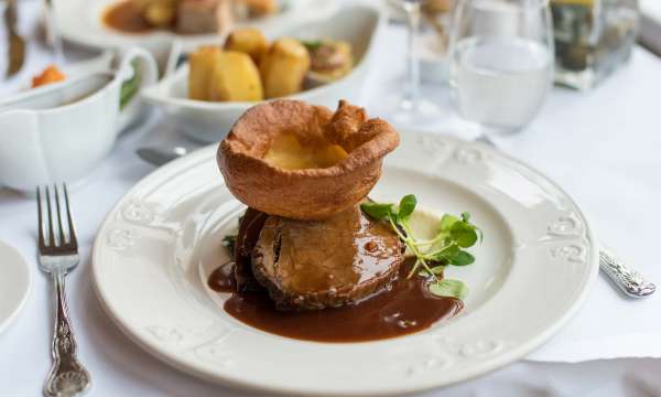 Imperial Hotel Restaurant Dining Roast Beef and Yorkshire Pudding
