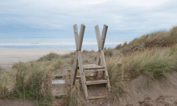 Stile Leading to Saunton Sands Beach from the Braunton Burrows North Devon