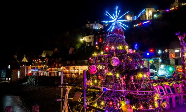 Christmas Lights at Clovelly Village