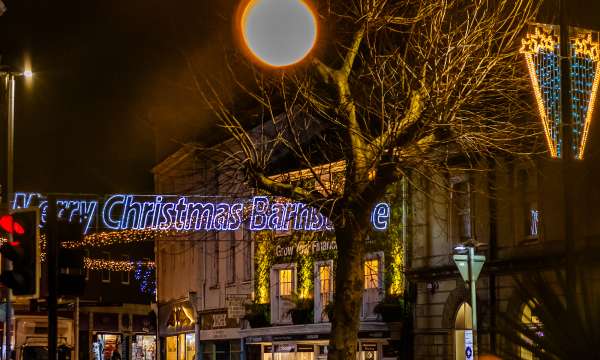 Christmas Lights at Boutport Street Barnstaple 