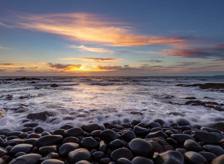 Sunset at Westward Ho! Beach North Devon