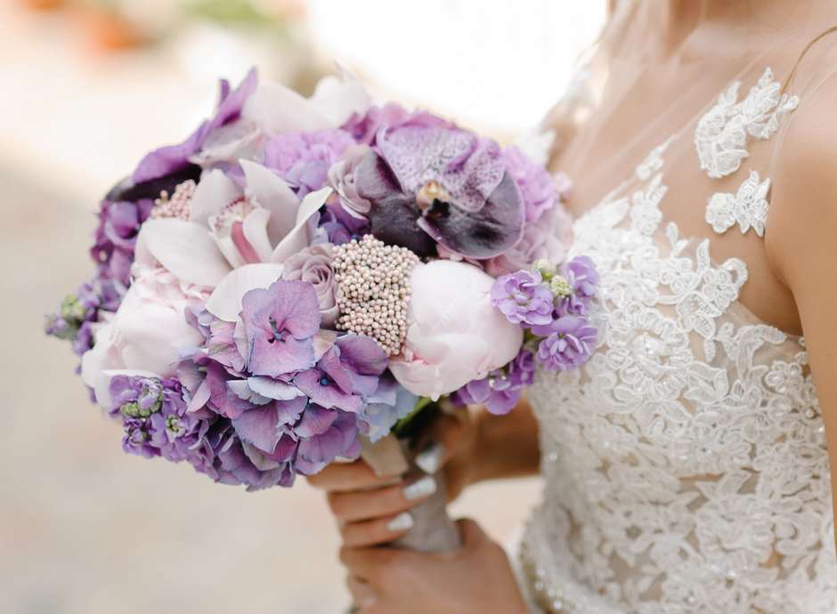 Bride Holding Wedding Bouquet